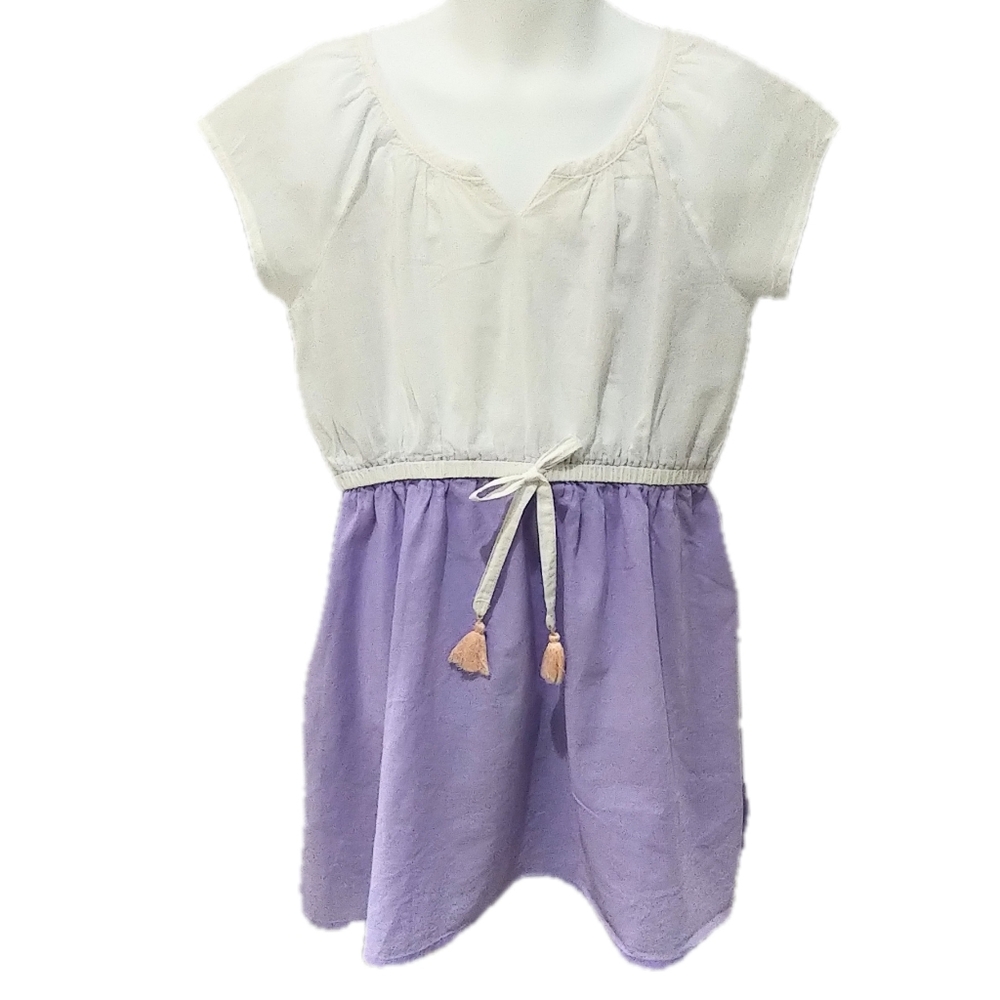 Floatimini Raglan Short Sleeve Slit Neckline Swim / Beach Cover-up Dress - 6/6X
